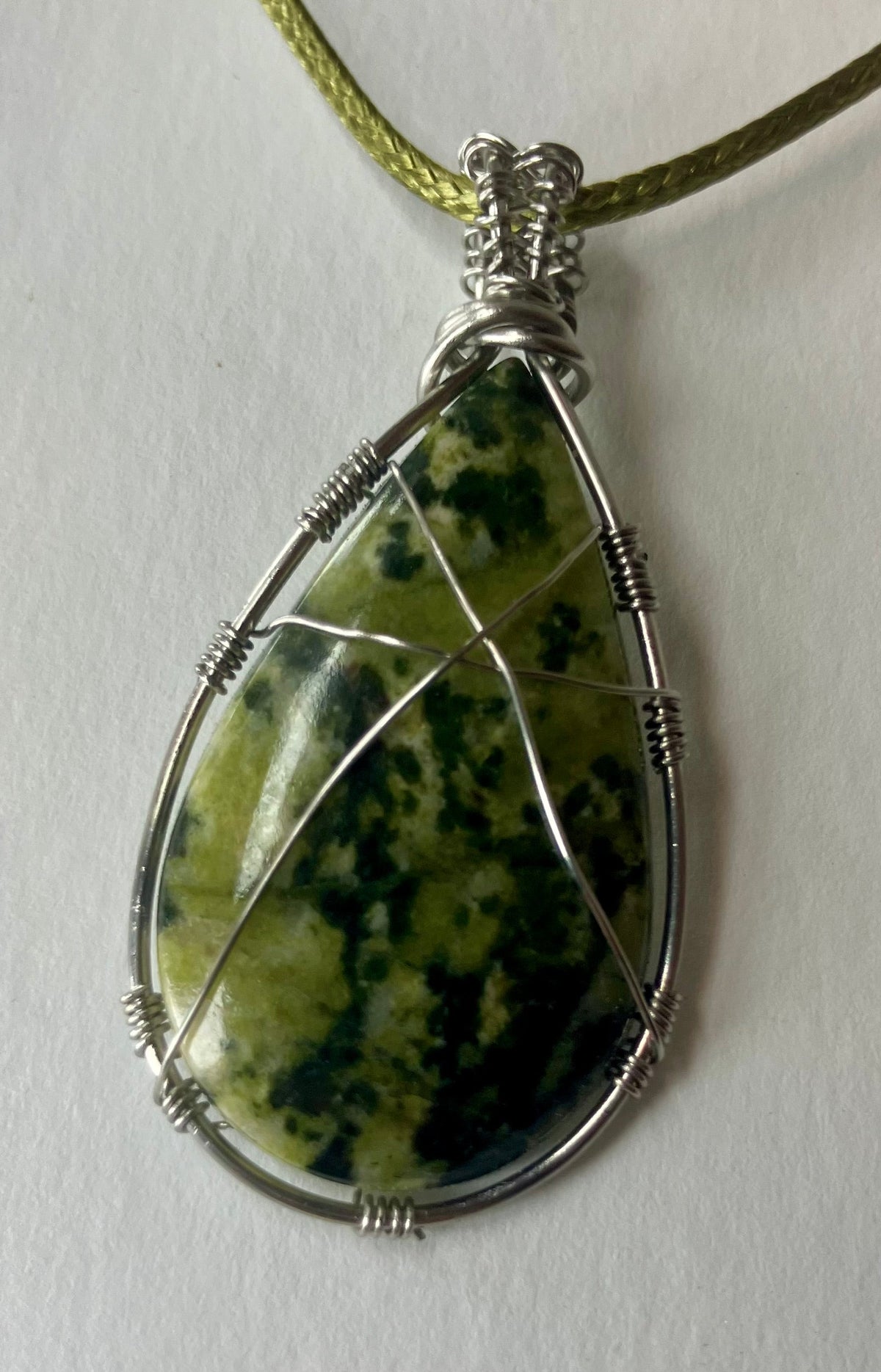Wire Wrapped Stone and Crystal Necklaces, Stainless Steel