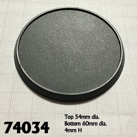 Reaper Miniatures: Round Plastic Gaming Base - 60mm (10)