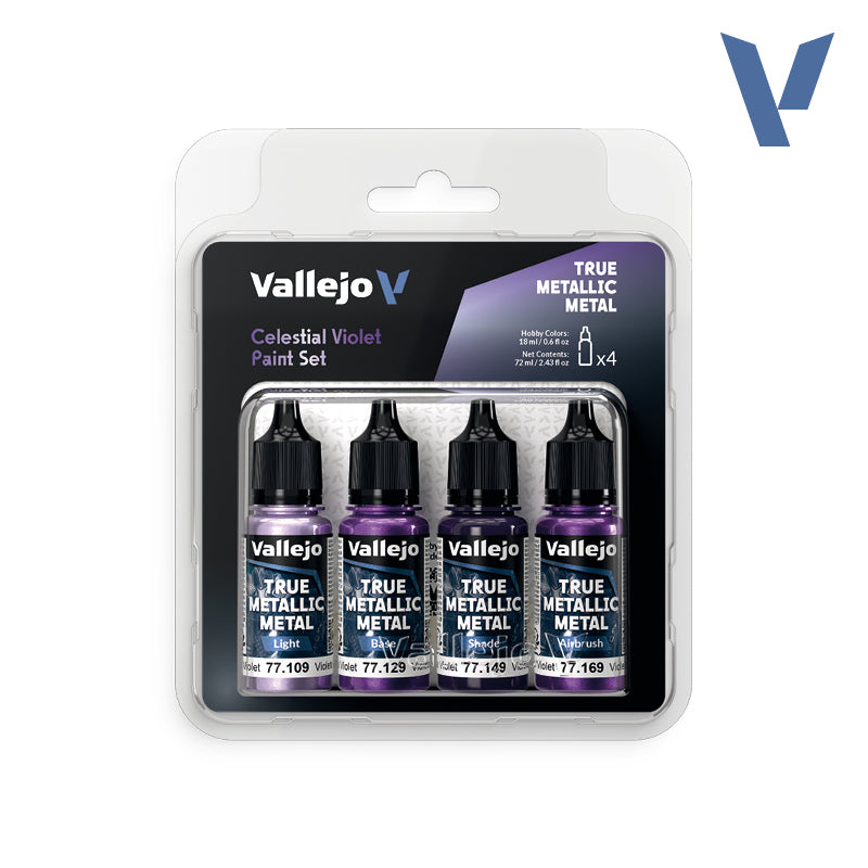 Vallejo True Metallic Metal: Paint Set - Celestial Violet (4)