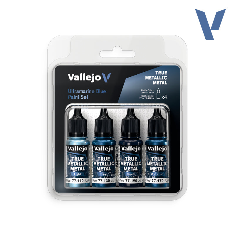 Vallejo True Metallic Metal: Paint Set - Ultramarine Blue (4)