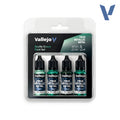 Vallejo True Metallic Metal: Paint Set - Beetle Green (4)