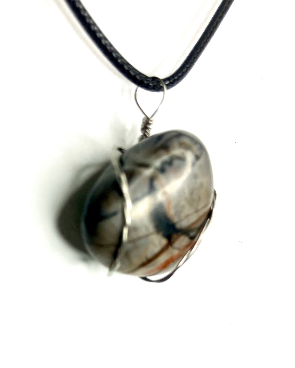 Wire Wrapped Stone and Crystal Necklaces, Stainless Steel