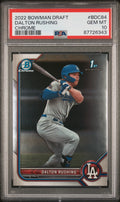 Graded 2022 Topps Bowman Draft Dalton Rushing #BDC84 Chrome Rookie RC Baseball Card PSA 10 Gem Mint