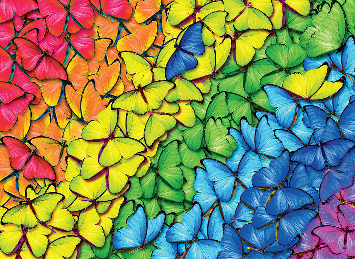 Puzzle: Butterfly Rainbow Tin
