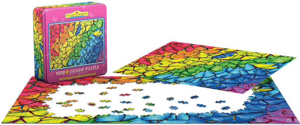 Puzzle: Butterfly Rainbow Tin