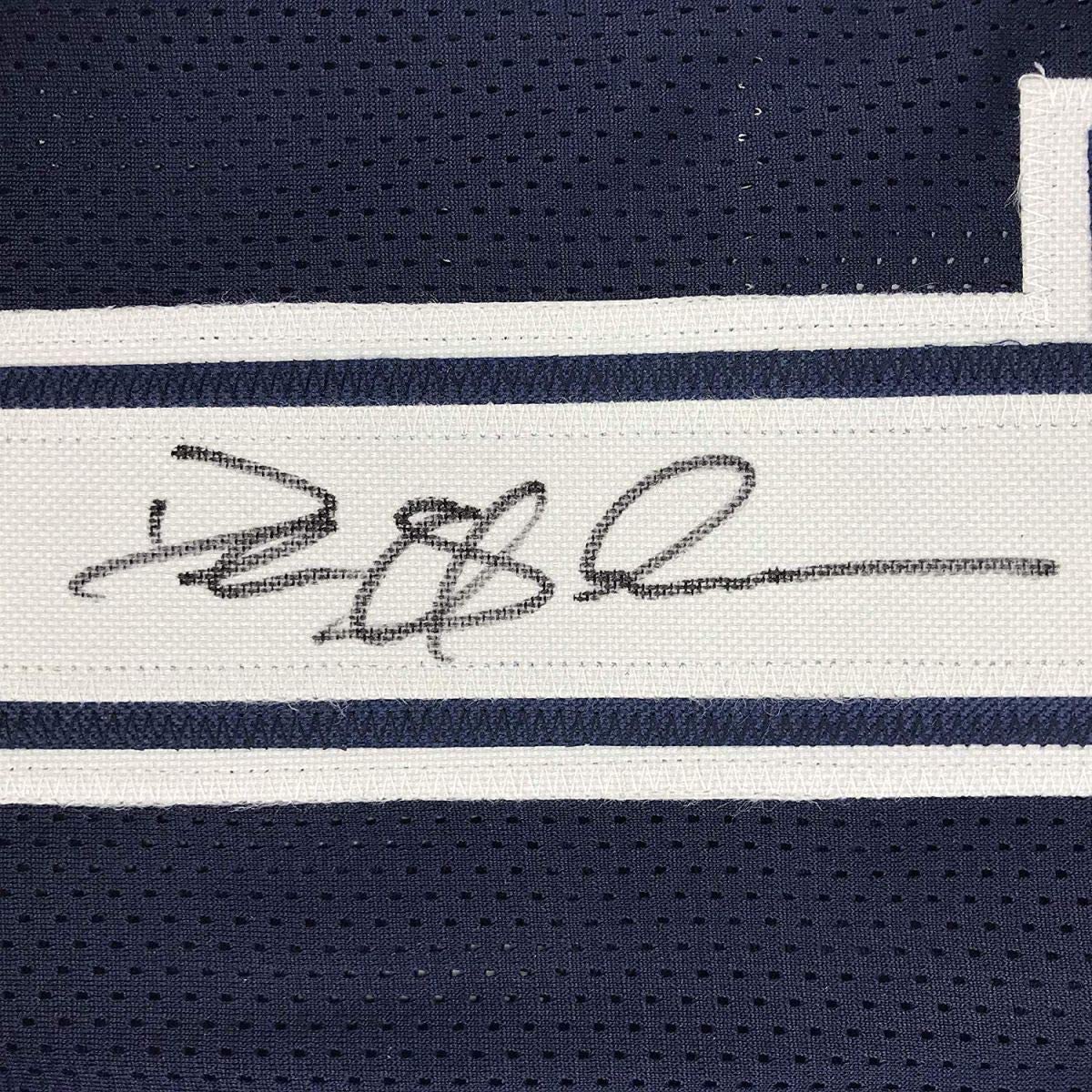 Autographed/Signed Deion Sanders Dallas Dark Blue Football Jersey JSA COA