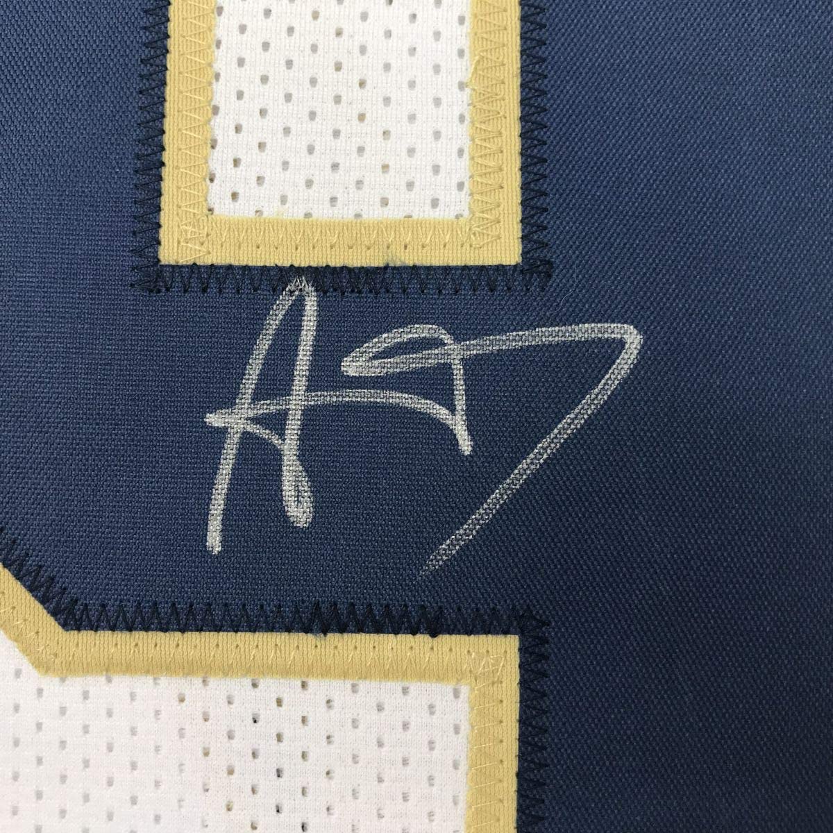 Autographed/Signed Aaron Donald Pittsburgh White College Football Jersey JSA COA