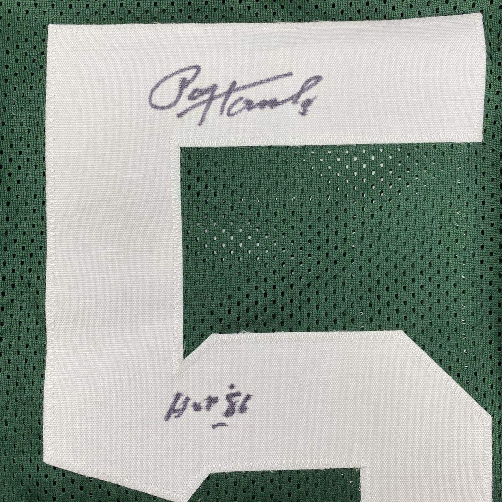Autographed/Signed Paul Hornung HOF 86 Green Bay Green Football Jersey JSA COA
