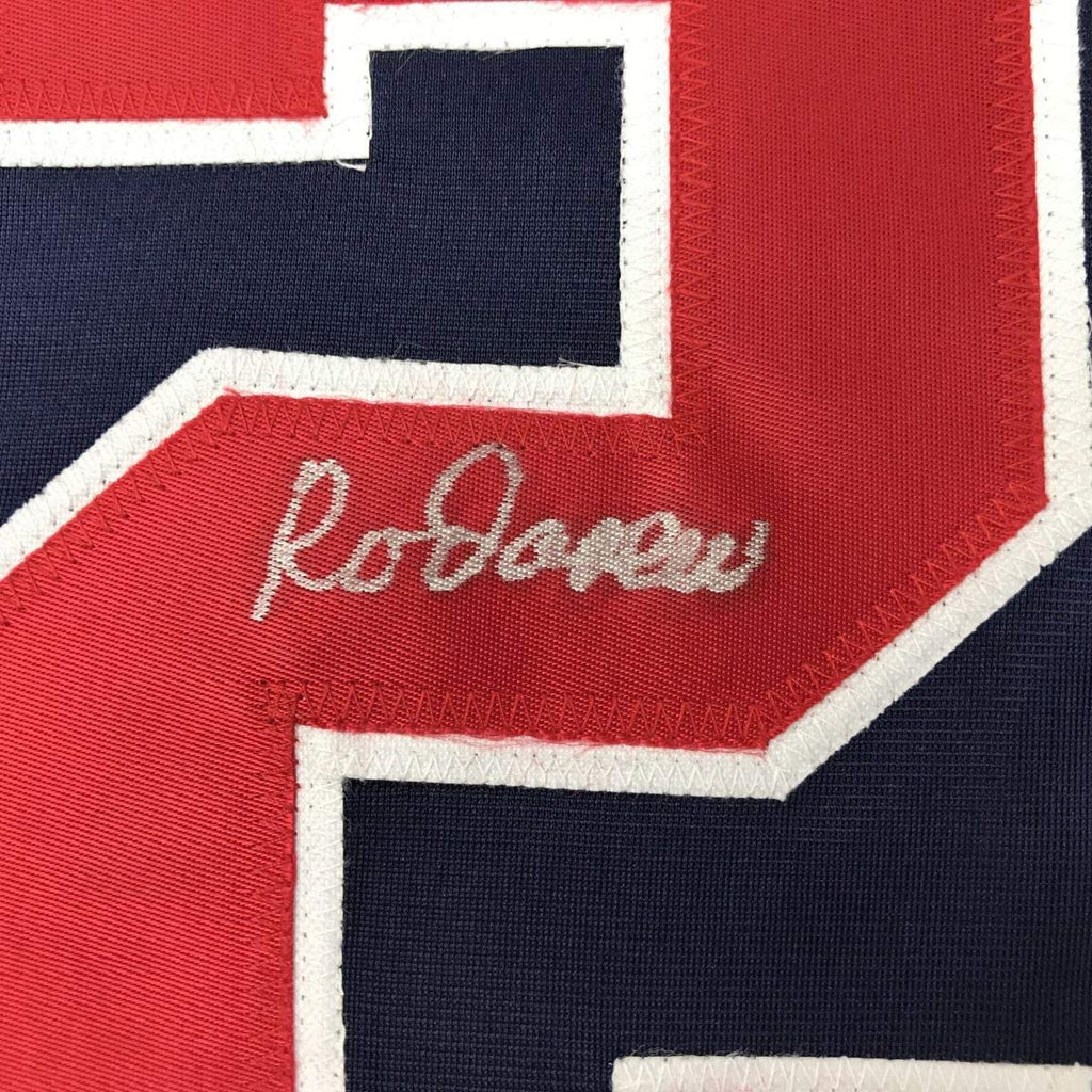 Autographed/Signed Rod Carew Minnesota Dark Blue Baseball Jersey JSA COA