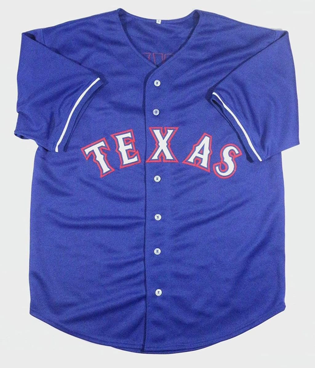 Autographed/Signed Pete Incaviglia Blue Texas Rangers Custom Jersey JSA COA