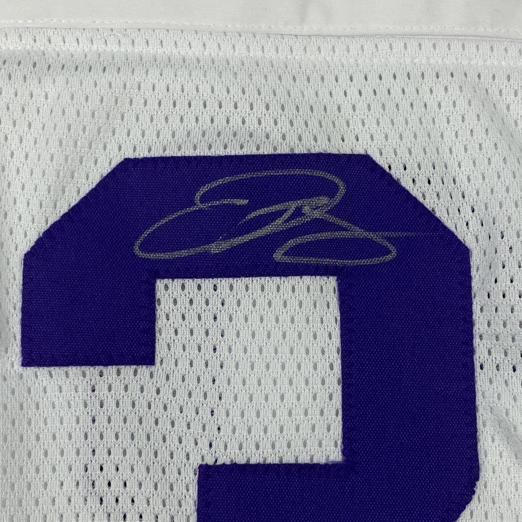Autographed/Signed Odell Beckham Jr. & Jarvis Landry LSU White College Football Jersey JSA COA