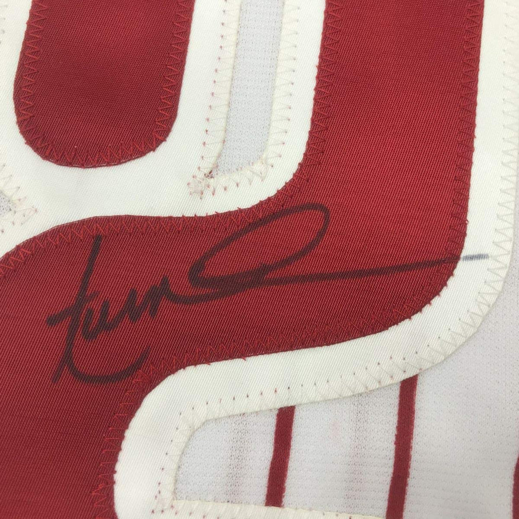 Autographed/Signed Aaron Nola Philadelphia Pinstripe Baseball Jersey JSA COA