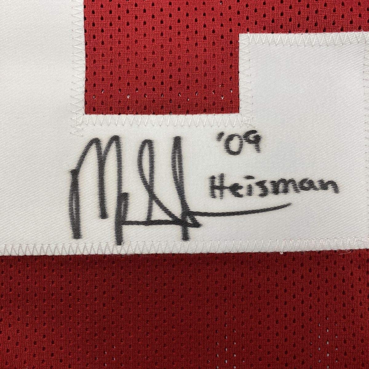 Autographed/Signed Mark Ingram 09 Heisman Alabama Red College Football Jersey Beckett BAS COA