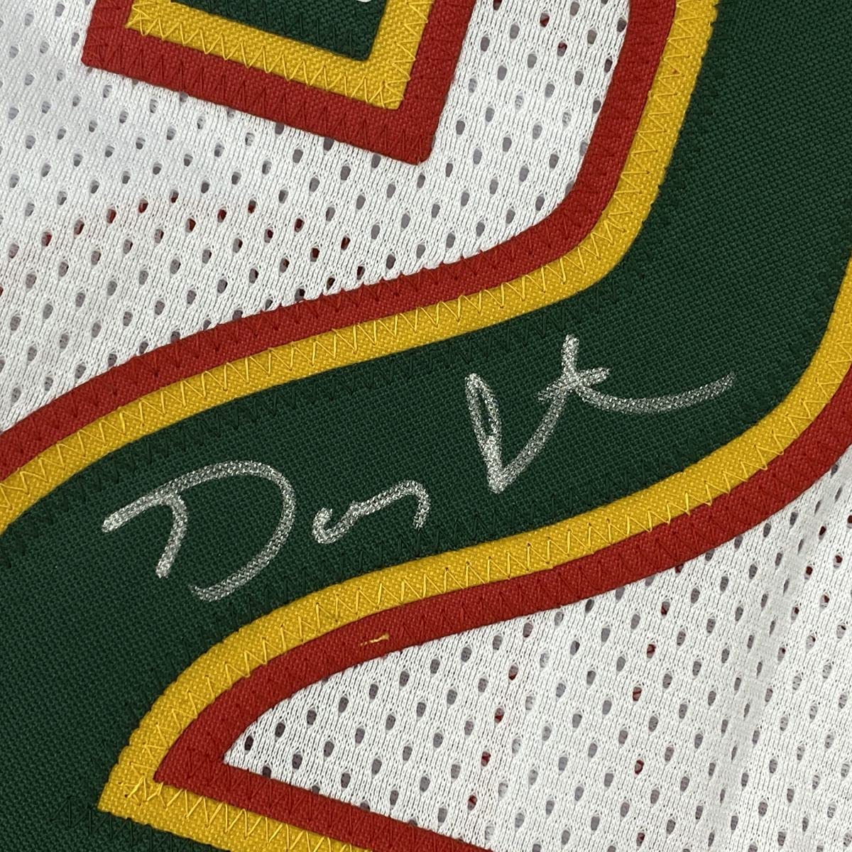 Autographed/Signed Gary Payton Seattle White Basketball Jersey Beckett BAS COA