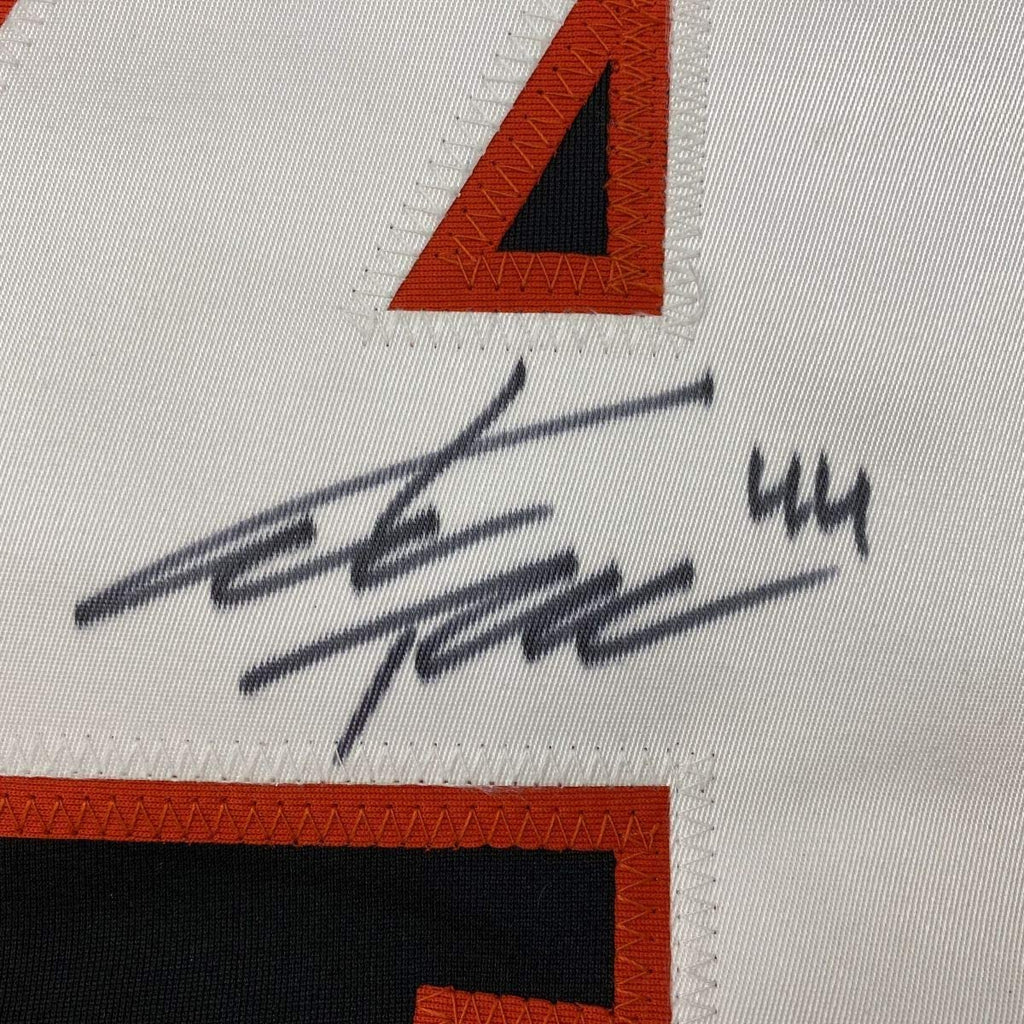 Framed Autographed/Signed Kimmo Timonen 35x39 Philadelphia Black Hockey Jersey JSA COA
