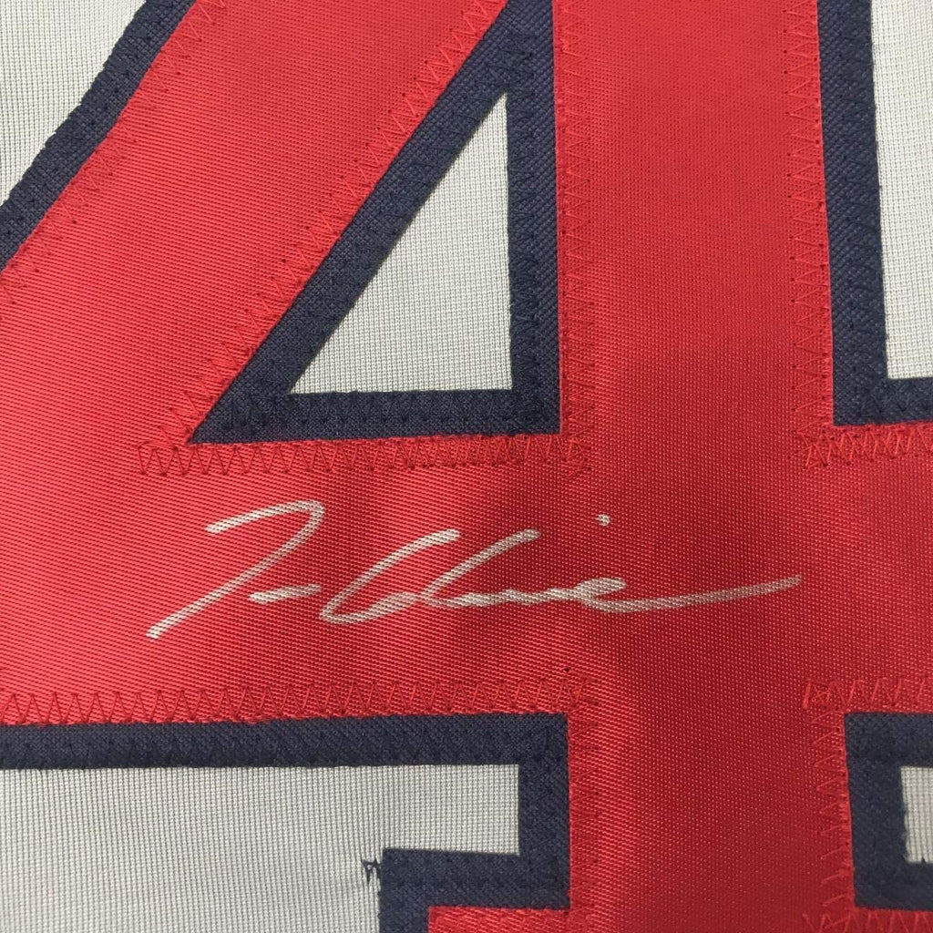 Autographed/Signed Tom Glavine Atlanta Grey Baseball Jersey JSA COA