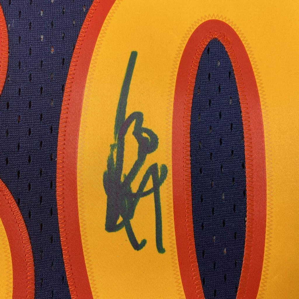 Autographed/Signed Stephen Steph Curry Golden State Blue Rookie Basketball Jersey PSA/DNA COA