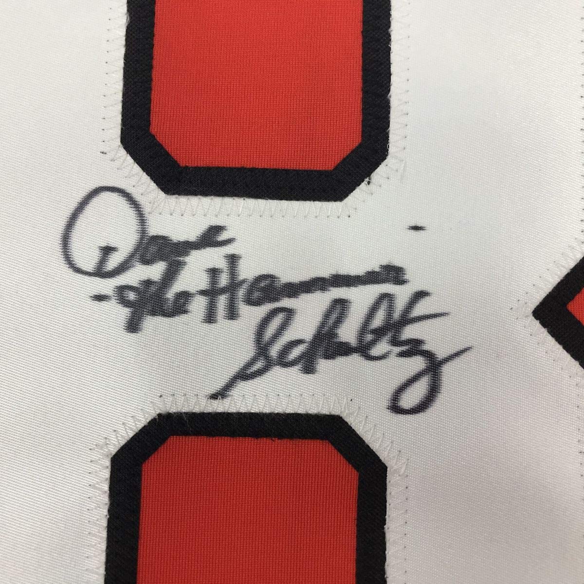 Autographed/Signed Dave Schultz The Hammer Philadelphia Orange Hockey Jersey JSA COA