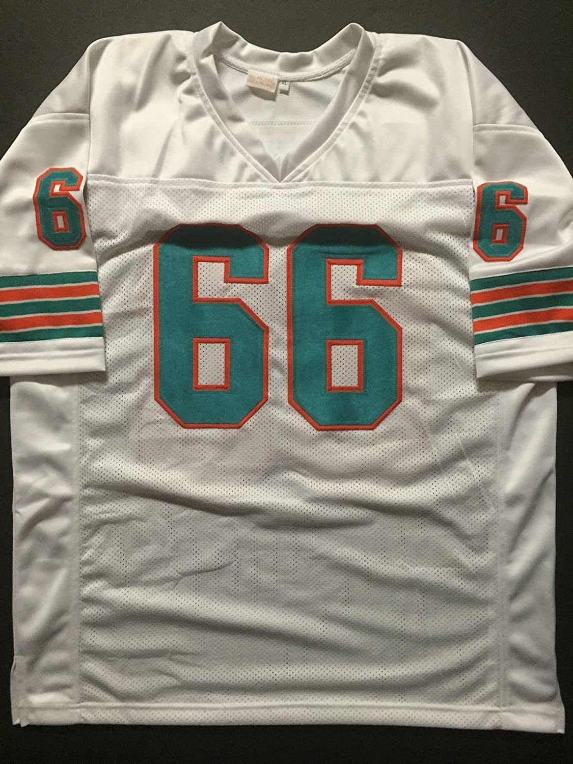 Autographed/Signed Larry Little HOF 93  Miami White Football Jersey JSA COA