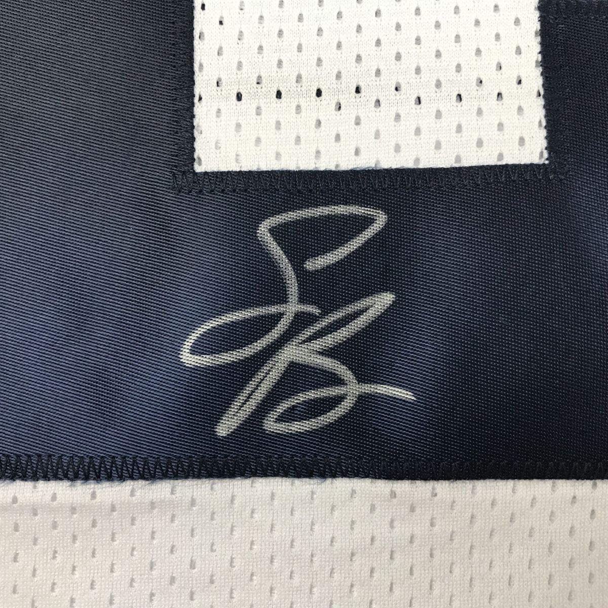Autographed/Signed Saquon Barkley Penn State White College Football Jersey Beckett BAS COA