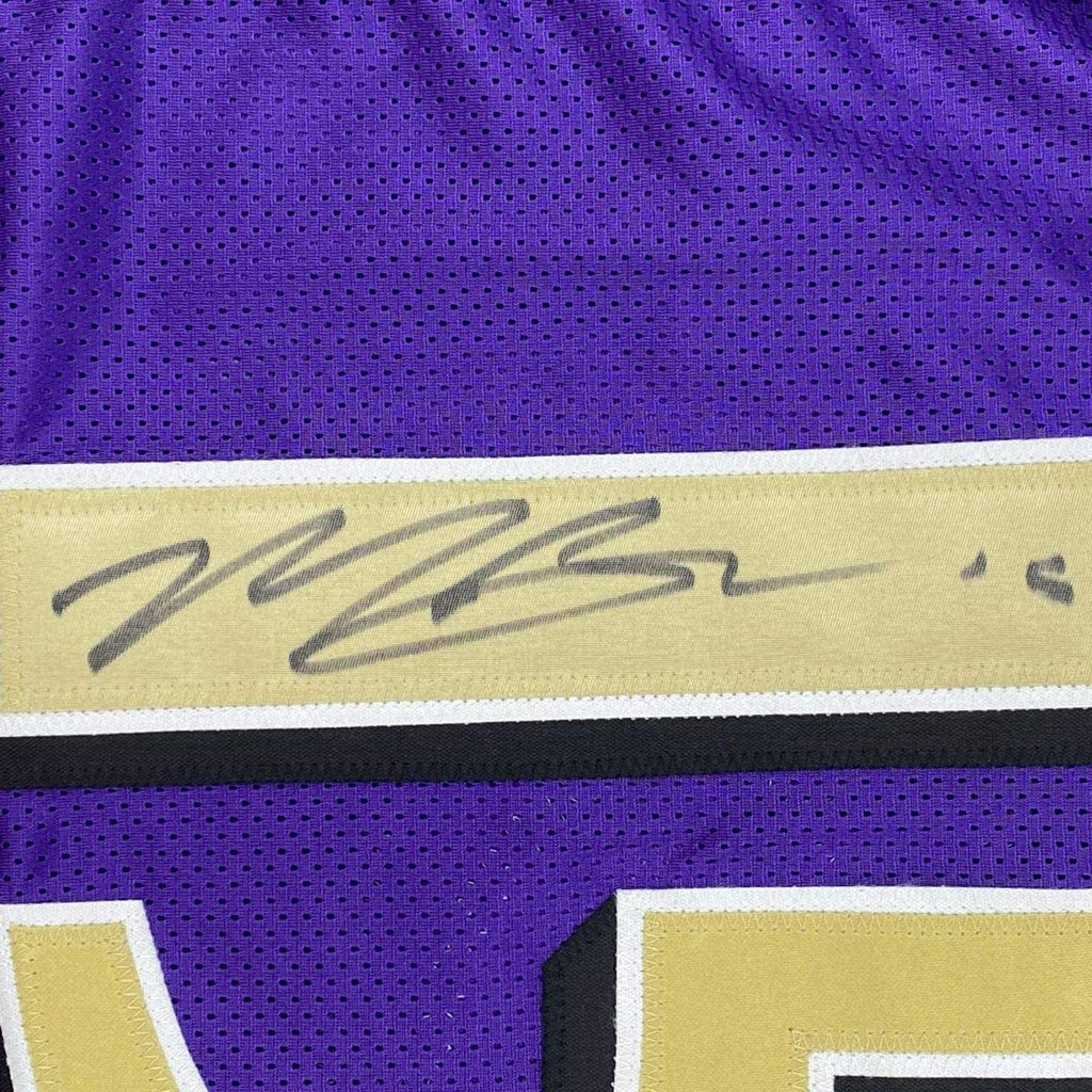 Autographed/Signed Marquise Brown Baltimore Color Rush Football Jersey JSA COA