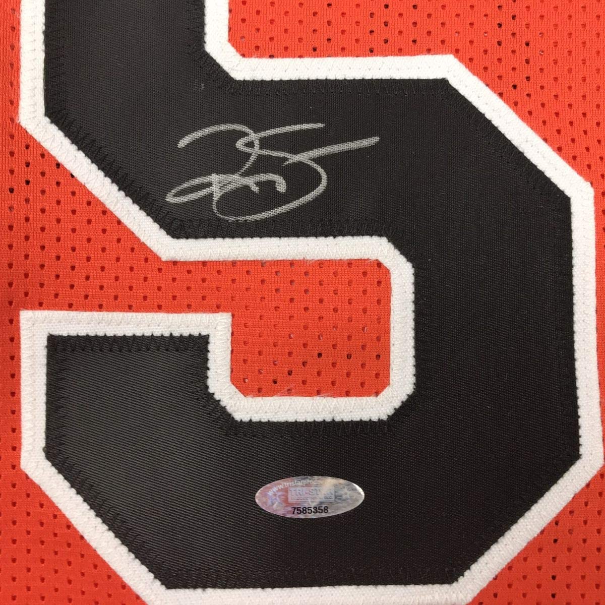 Autographed/Signed Ralph Sampson Virginia Orange College Basketball Jersey Tristar COA