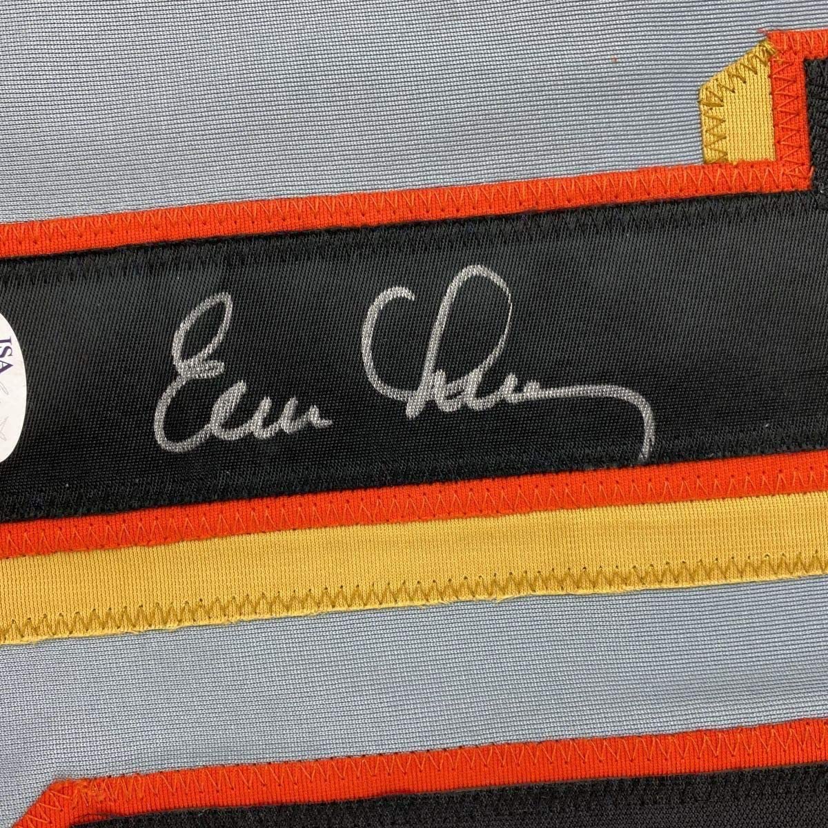 Framed Autographed/Signed Evan Longoria 35x39 San Francisco Grey Baseball Jersey JSA COA