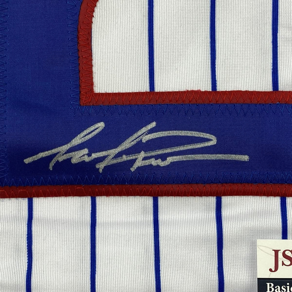 Autographed/Signed Mark Prior Chicago Pinstripe Baseball Jersey JSA COA