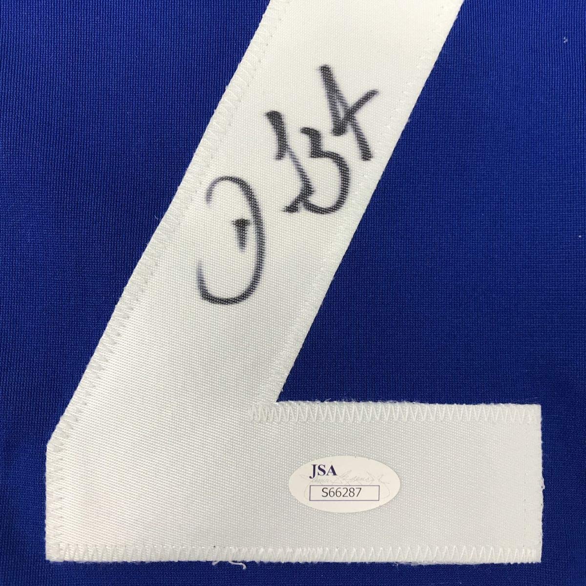 Autographed/Signed Daniel Sedin Vancouver Blue Hockey Jersey JSA COA Holo Only