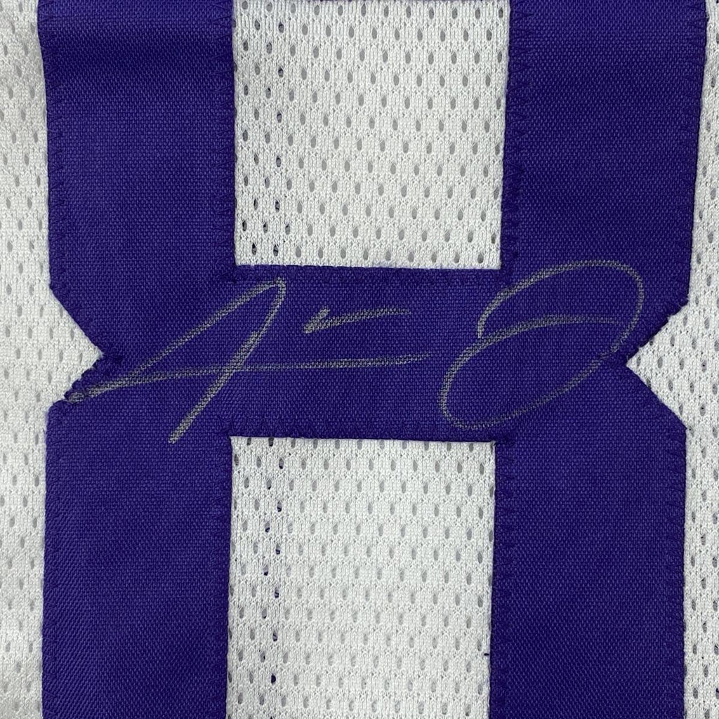 Autographed/Signed Odell Beckham Jr. & Jarvis Landry LSU White College Football Jersey JSA COA