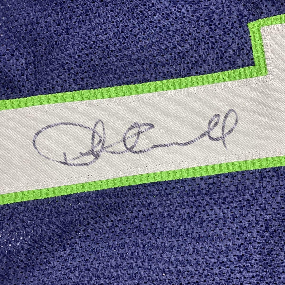 Autographed/Signed Coach Pete Carroll Seattle Blue Football Jersey Beckett BAS COA