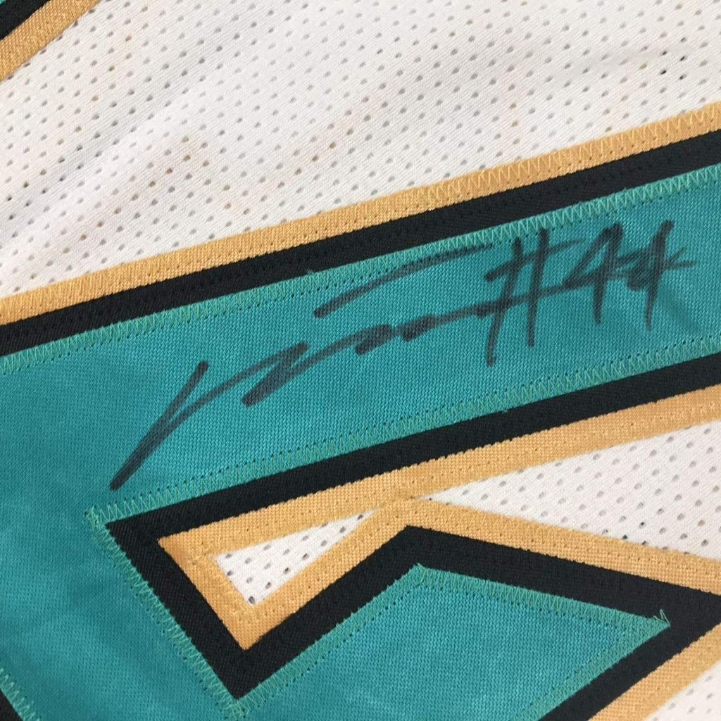 Autographed/Signed Myles Jack Jacksonville Retro White Football Jersey JSA COA