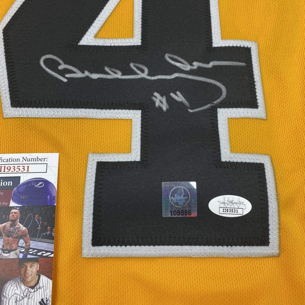 Autographed/Signed Bobby Orr Boston Yellow Hockey Jersey JSA & GNR COA