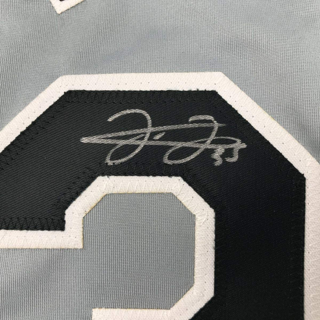 Autographed/Signed Frank Thomas Chicago Grey Baseball Jersey JSA COA