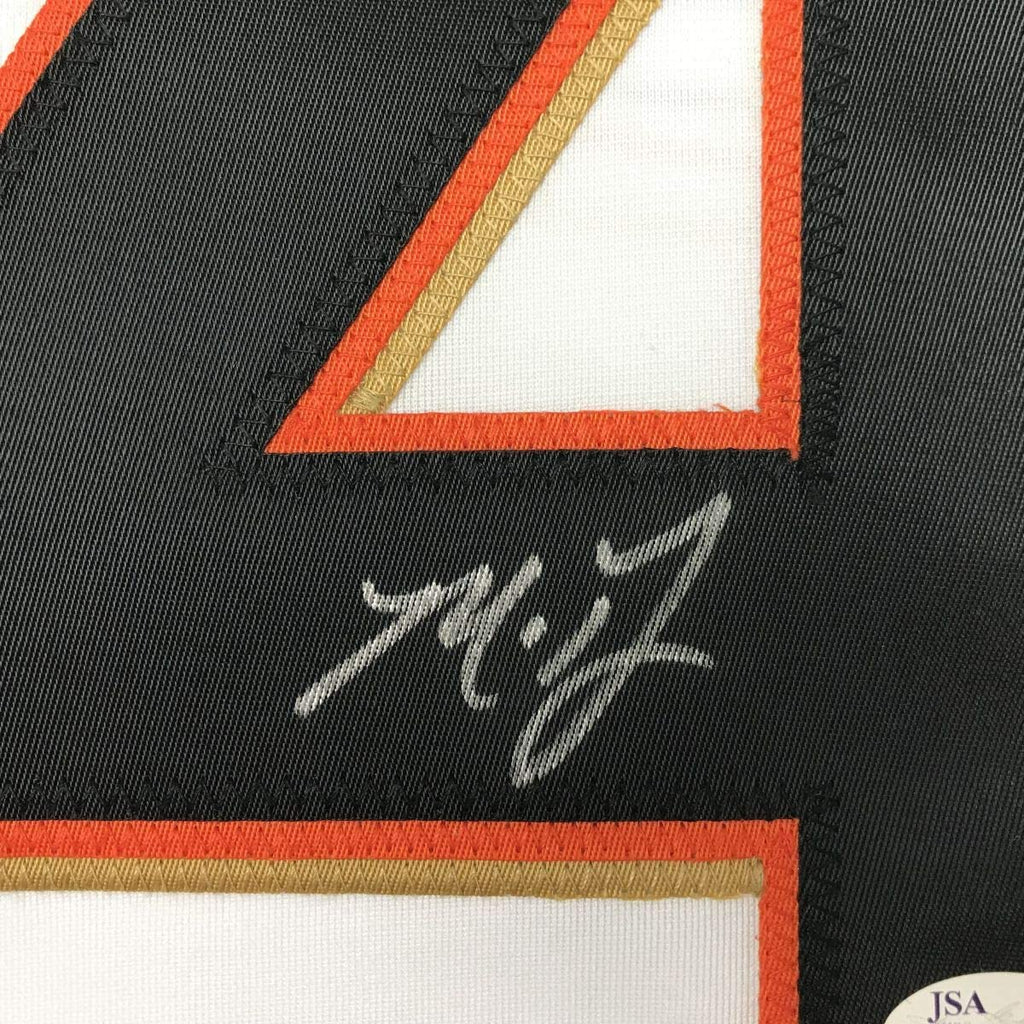 Autographed/Signed Madison Bumgarner San Francisco White Baseball Jersey JSA COA