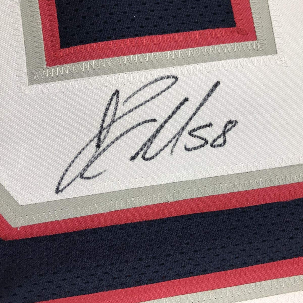 Autographed/Signed Jamie Collins New England Blue Football Jersey JSA COA