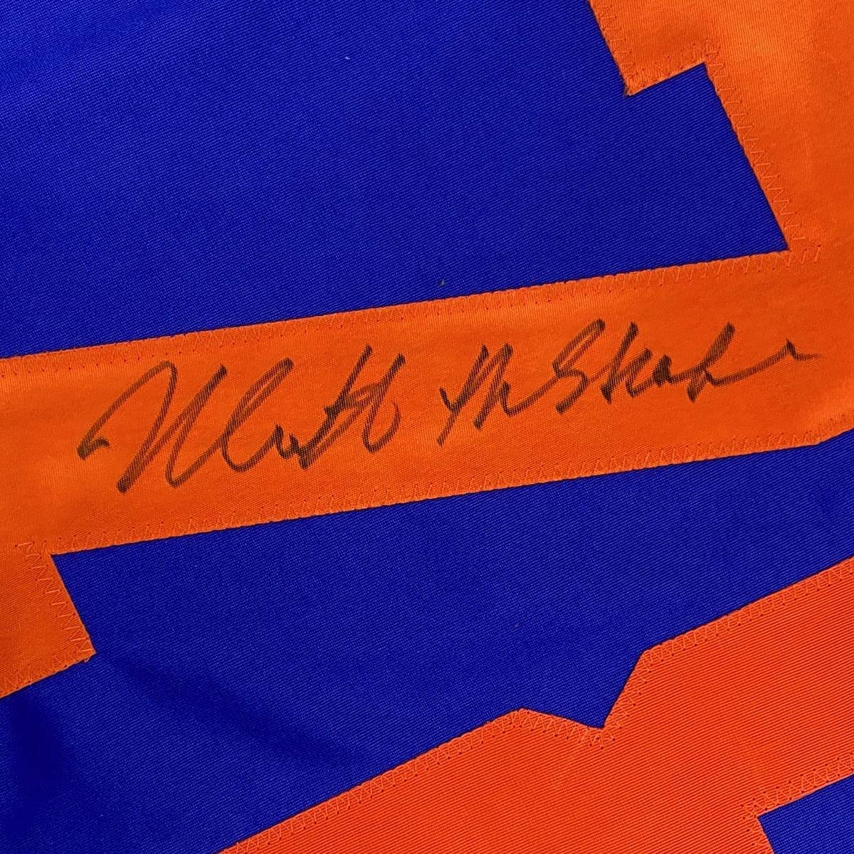 Autographed/Signed Nick Castle Michael Myers Halloween Blue Movie Jersey PSA/DNA COA