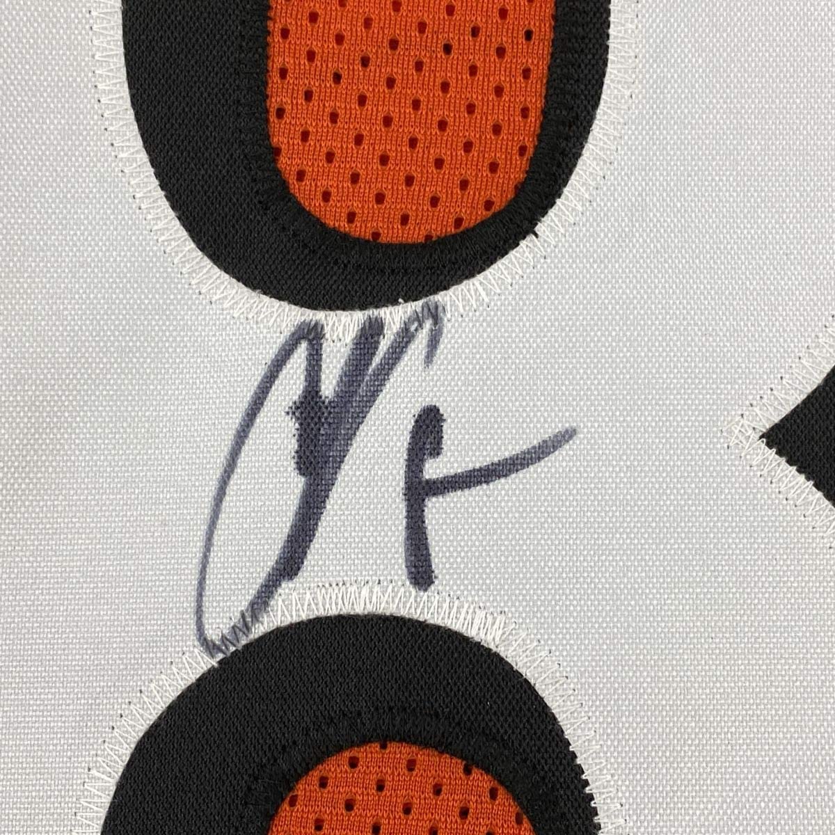 Autographed/Signed Chad Ochocinco (Johnson) Cincinnati Orange Football Jersey JSA COA