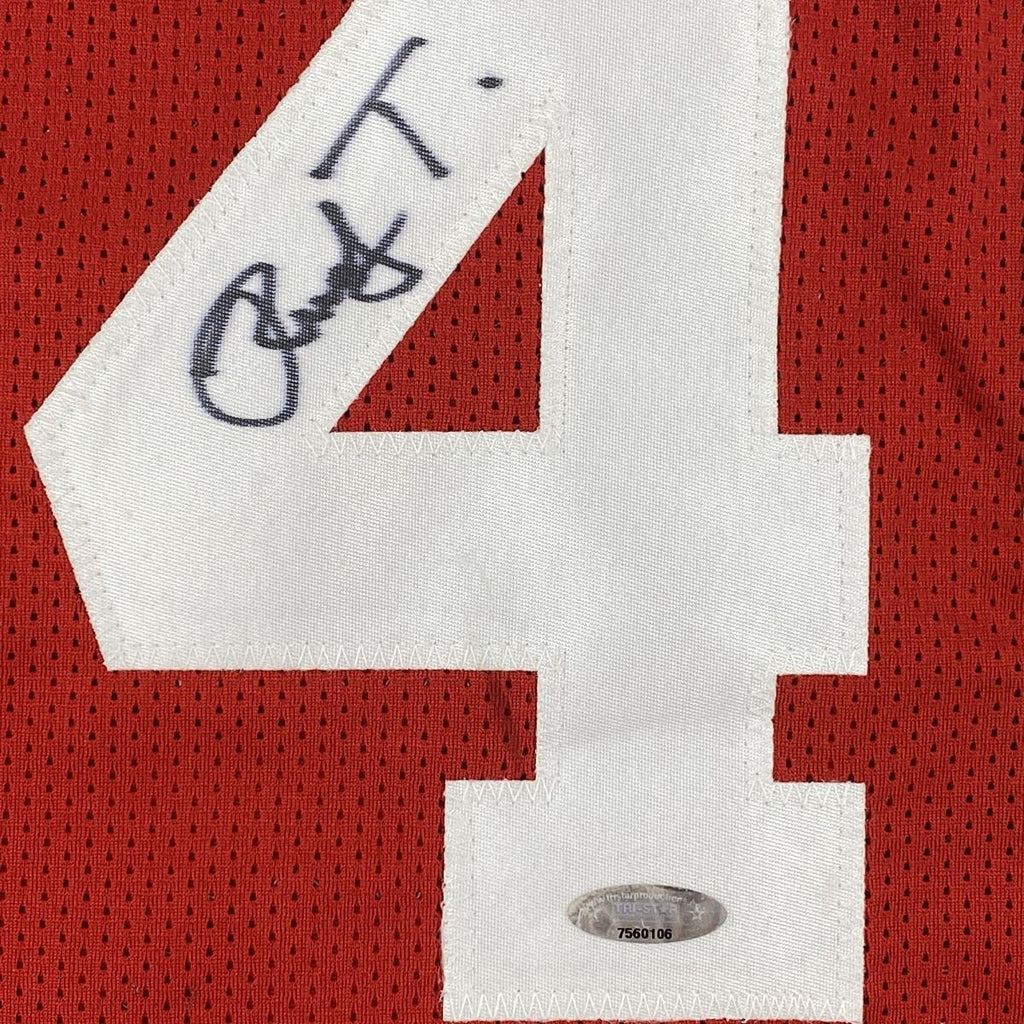 Autographed/Signed Rudy Tomjanovich Houston Red Basketball Jersey Tristar COA