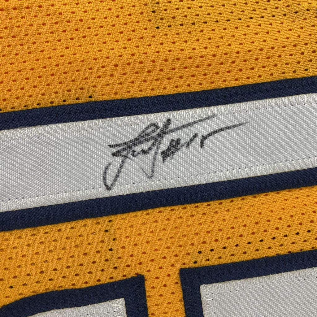 Autographed/Signed Nikola Jokic Denver Yellow Basketball Jersey JSA COA