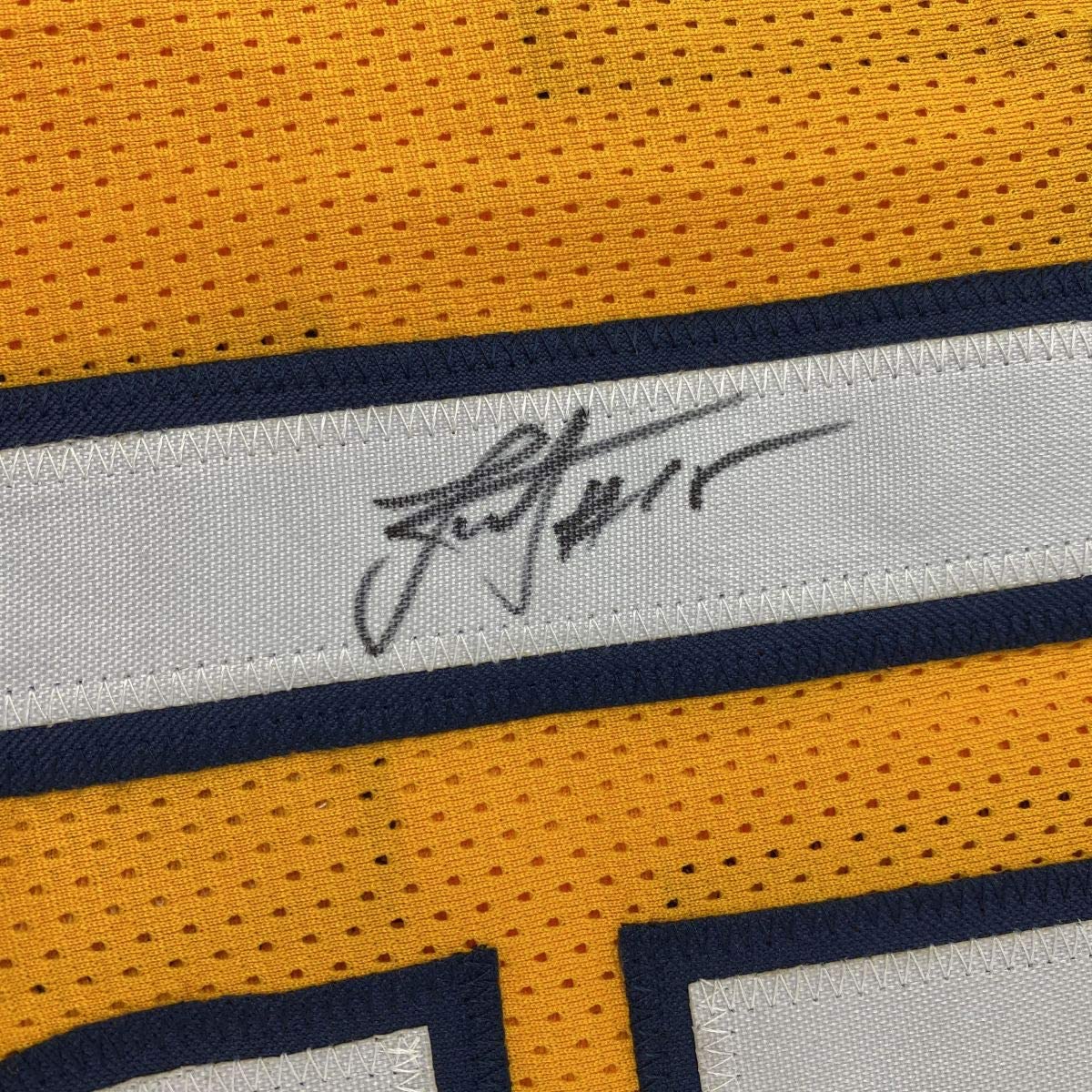 Autographed/Signed Nikola Jokic Denver Yellow Basketball Jersey JSA COA