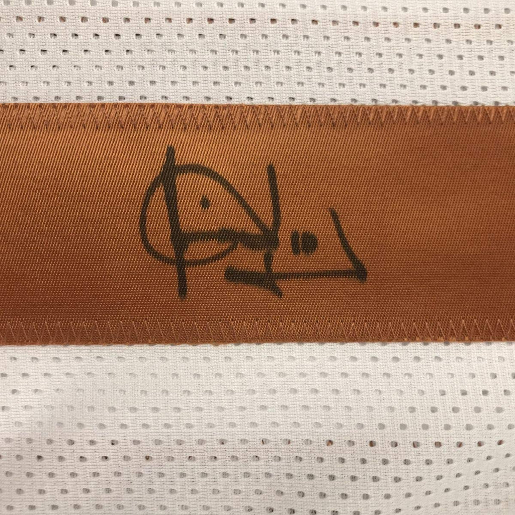 Autographed/Signed Vince Young Texas White College Football Jersey GTSM COA Holo Only