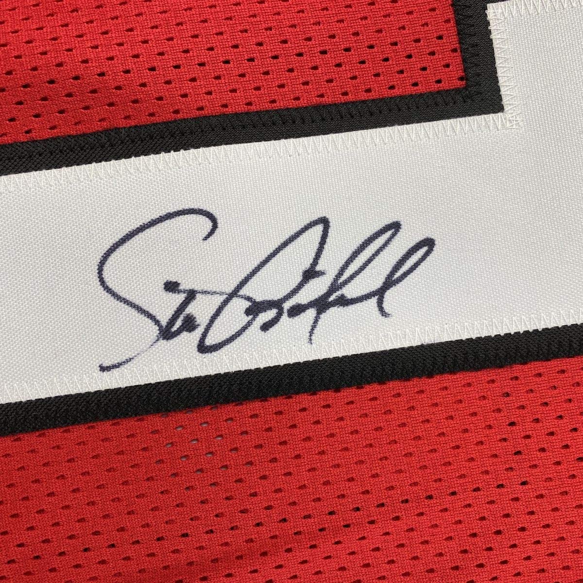 Autographed/Signed Steve Bartkowski Atlanta Red Football Jersey JSA COA