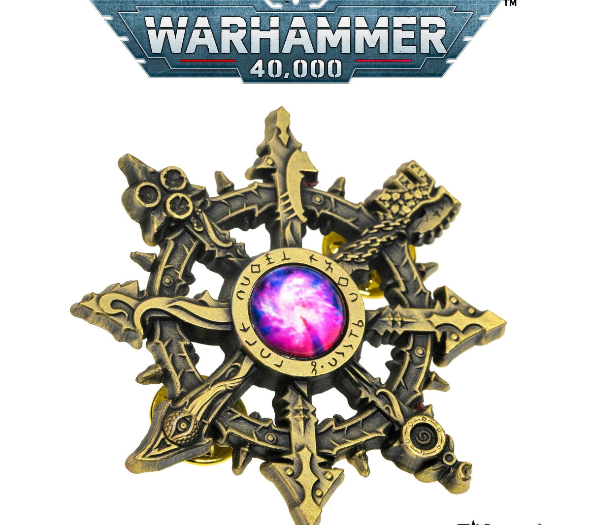 Starforged: Eye of Terror Chaos Demon Space Marine Pin