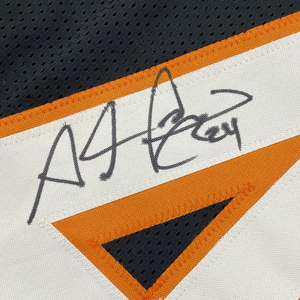 Framed Autographed/Signed Adam Pacman Jones 35x39 Cincinnati Black Football Jersey JSA COA