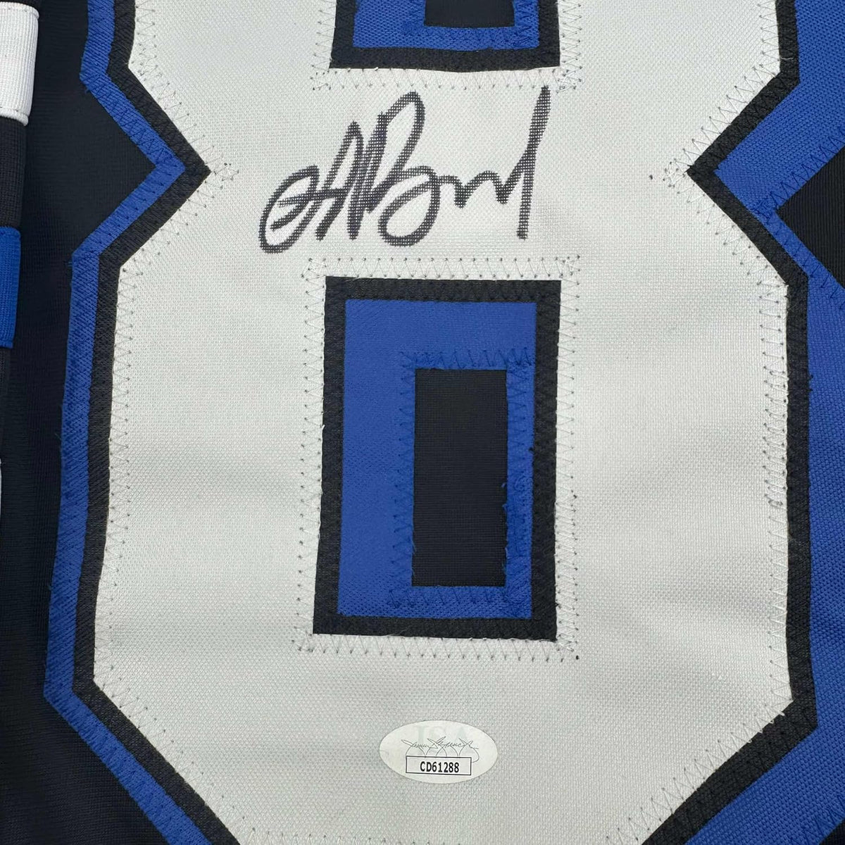 Framed Autographed/Signed Andrei Vasilevskiy 35x39 Tampa Bay Black Hockey Jersey JSA COA