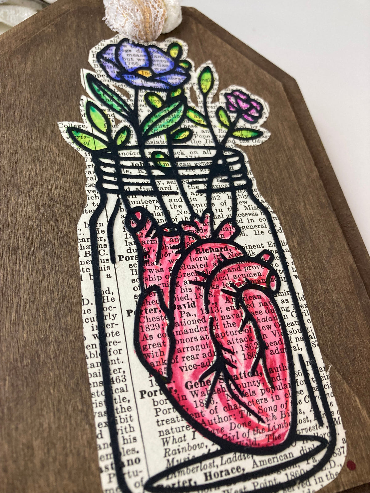 Floral Heart Mixed Media Art