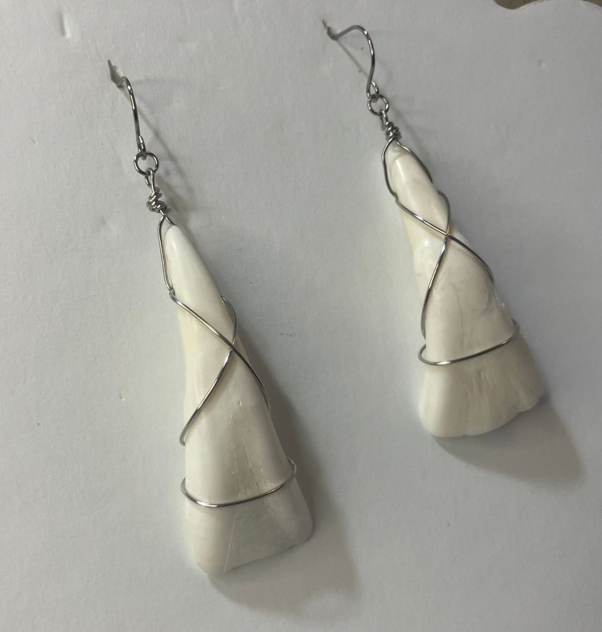 Water Buffalo Tooth Jewelry: Wire Wrapped Necklaces & Earrings