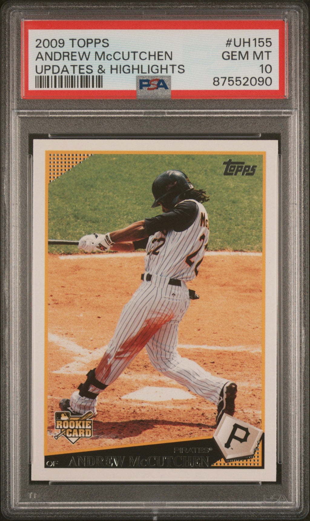 Graded 2009 Topps Andrew McCutchen #UH155 Updates & Highlights Rookie RC Baseball Card PSA 10 Gem Mint