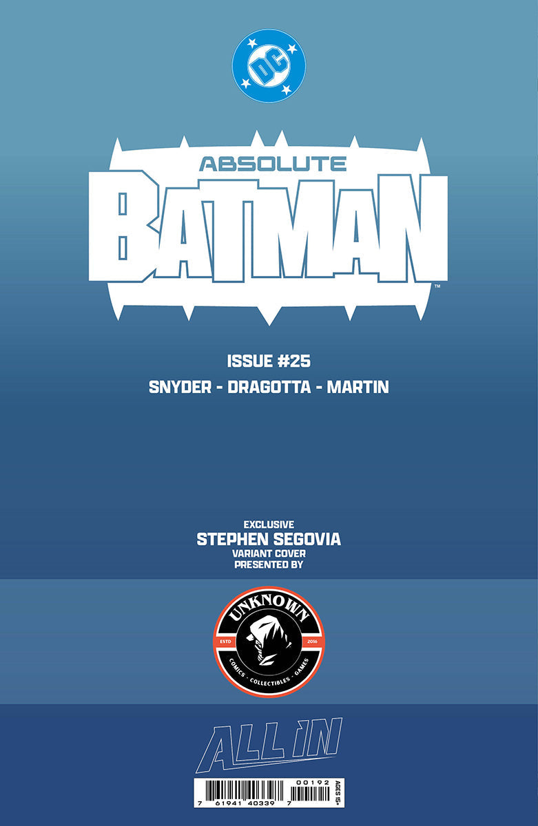 [FOIL] ABSOLUTE BATMAN #25 CONNECTING COVER A STEPHEN SEGOVIA EXCLUSIVE VIRGIN VAR (10/28/2026)